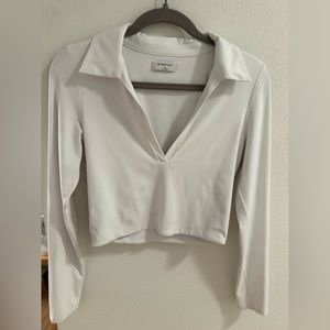 Aritzia Babaton White Longsleeve Tee